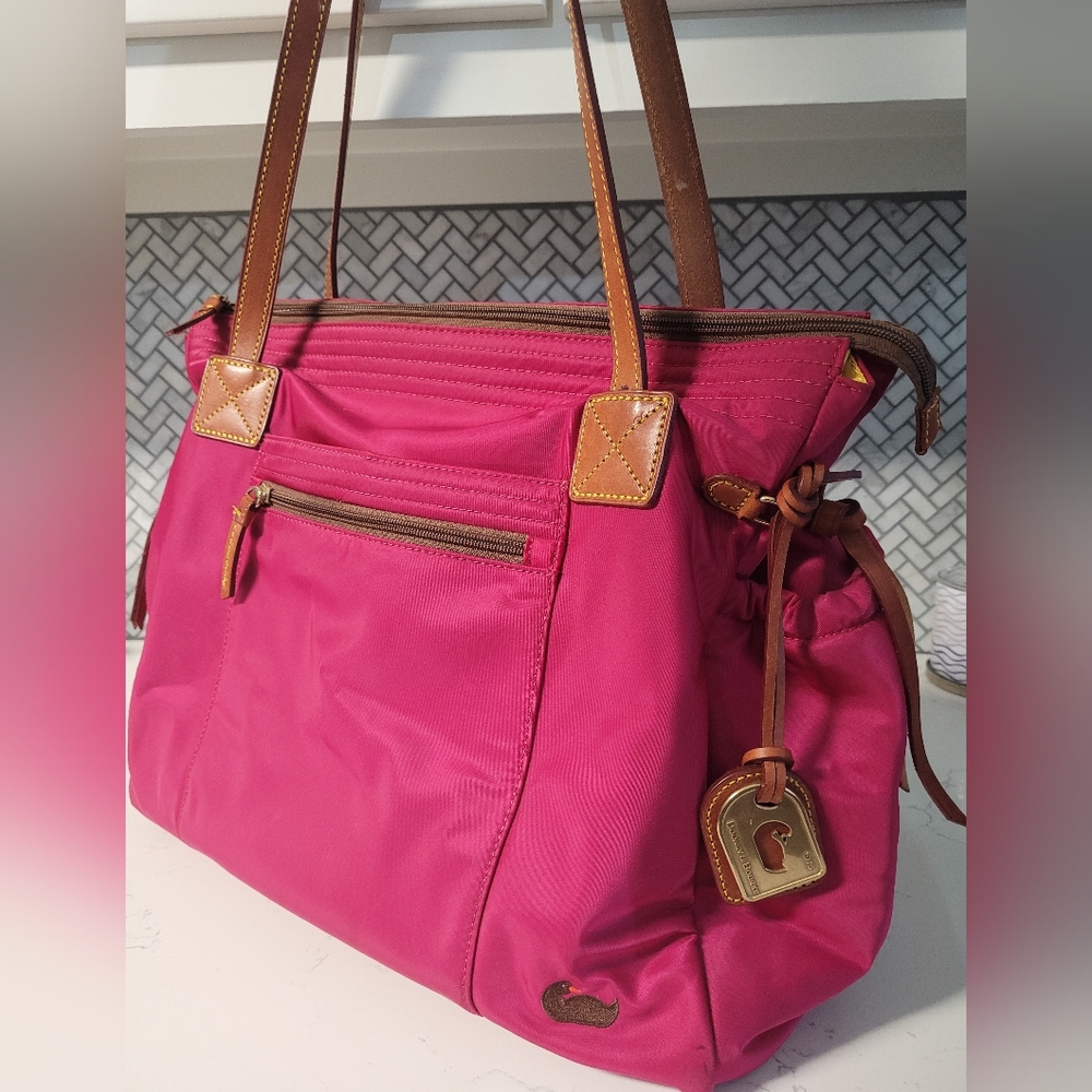 Dooney and Bourke Nylon Diaper Bag Hot Pink